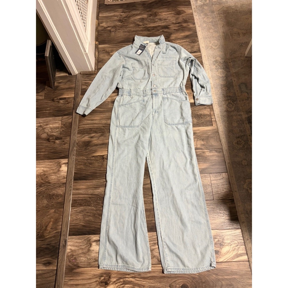 Universal Thread Women's Baggy Denim Jumpsuit - Light Wash Size 16 NWT
